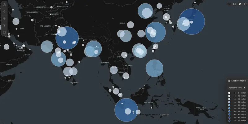 Strato Maps exploration wells interface