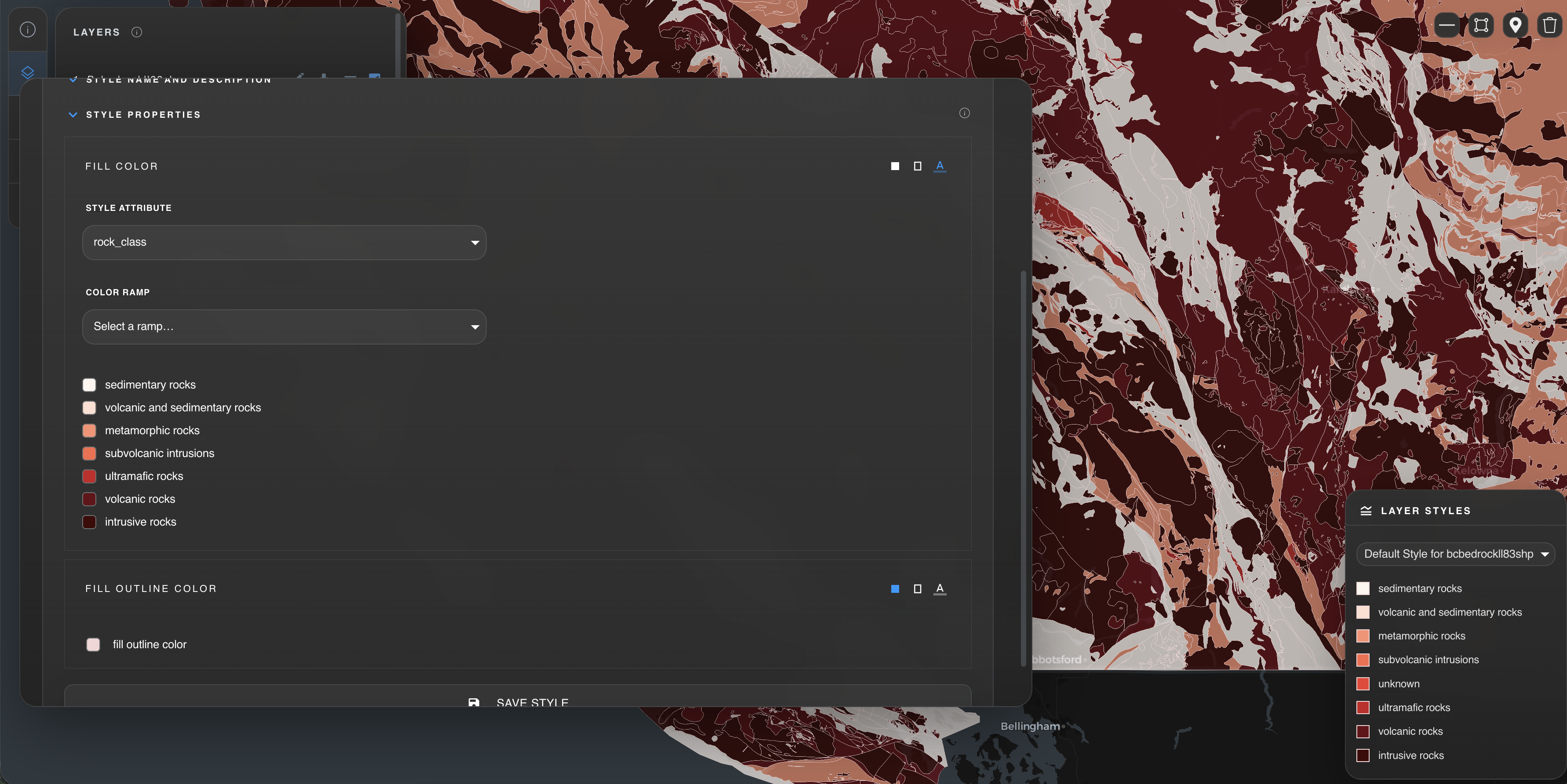 Global layer network visualization